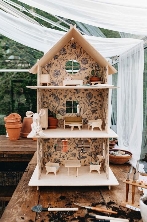 Produktbild Milin Holzpuppenhaus Vintage Flower