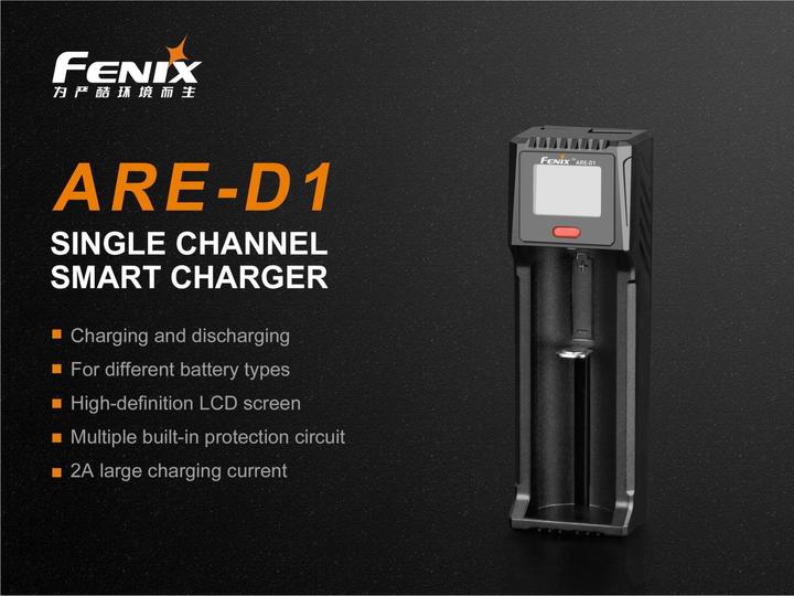 Immagine prodotto Fenix FCH-D1 (1 pz., 10440, 14500, 16340, 18650, 21700, 26650, AA, AAA, C, Caricabatterie senza batteria)