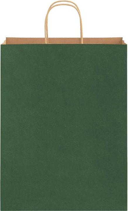 Image du produit VidaXL Sacs en papier kraft 50 pcs. avec anse Vert 32x12x42 cm Sac en papier (Pochette cadeau, 50 x)