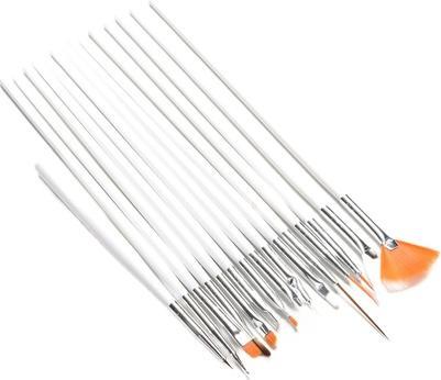 Sunoneset Nail Art Pinsel Weiss 15 Stück