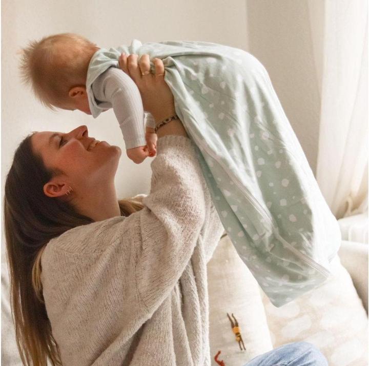 Produktbild Emma & noah Baby-Sommerschlafsack Punkte Mint 90 cm (90 cm, 1.0 TOG)