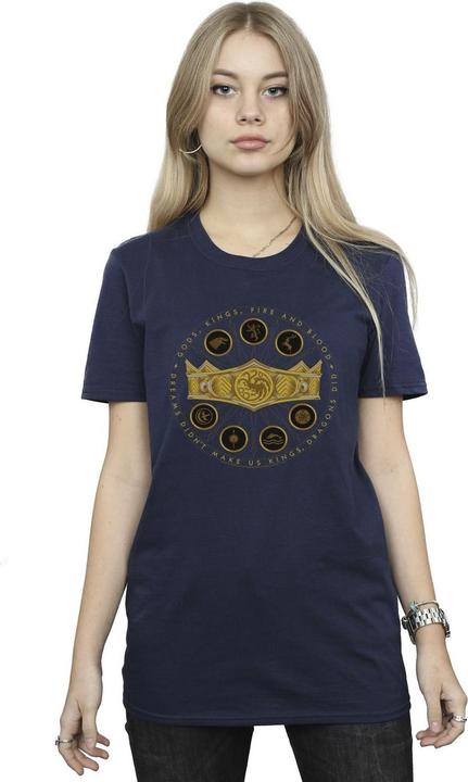 Immagine prodotto Game of Thrones Gods Kings Fire And Blood Maglietta Ampia Donna (XL)