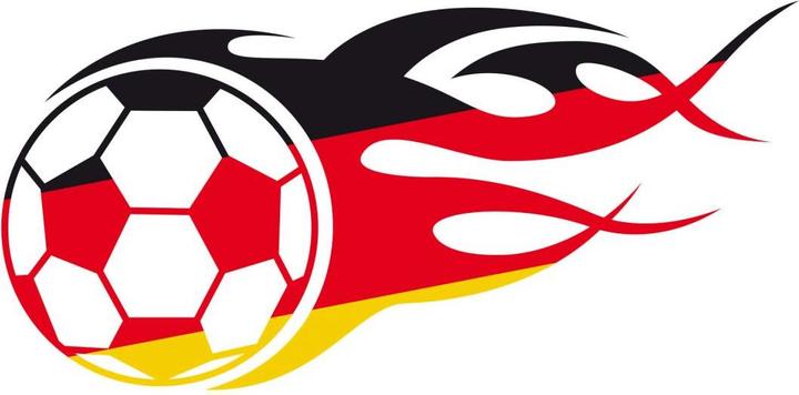 Immagine prodotto Trenddeko Calcio con coda di fiamma oro (70 x 34 cm)