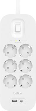 Produktbild Belkin Surgemaster Überspannungsschutz (6 x, CEE 7/3, 2 m)