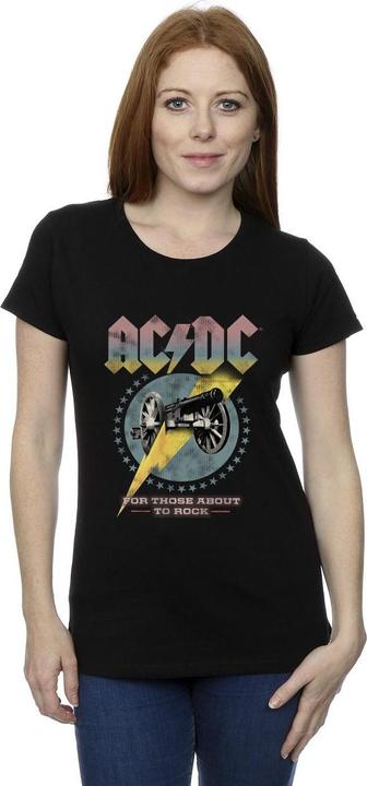 Actual product image AC/DC Womens/Ladies For Those About To Rock Cotton T-Shirt (L)
