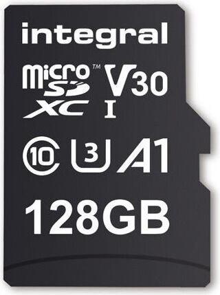 Produktbild INMSDX128G-100V30 128GB MICRO SD CARD MICROSDXC UHS-1 U3 CL10 V30 A1 UP TO 100MBS READ 45MBS WRITE (128 GB, microSD, U3, UHS-I)