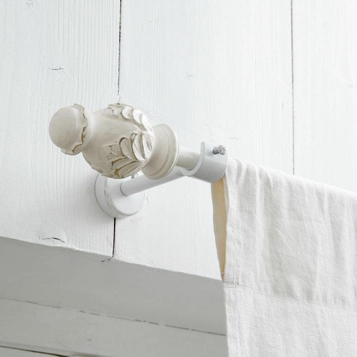 Actual product image Loberon Curtain pole Tobe antique white