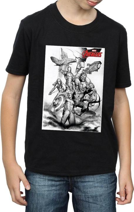 Produktbild Avengers Assemble Team Sketch TShirt Jungen (152, 158)
