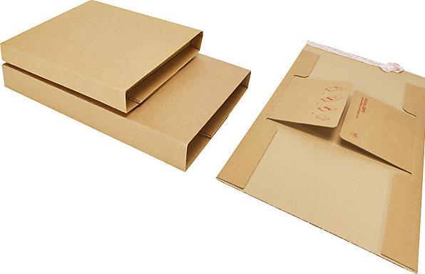 Immagine prodotto Ratioform Imballaggio per libri Variofix, chiusura autoadesiva, con finestra, marrone (A5, 1 x)