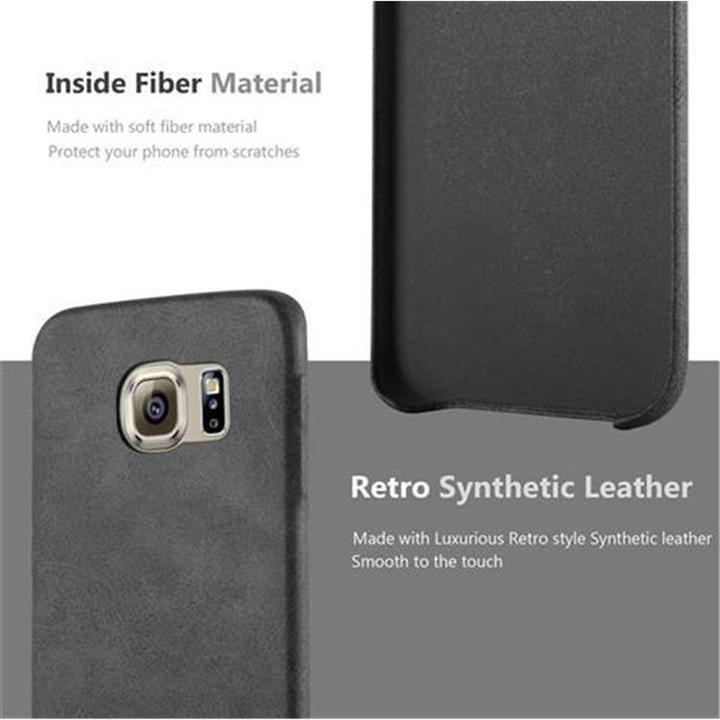 Actual product image Cadorabo Hard cover faux leather with texture (Samsung Galaxy S6 Edge)