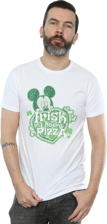 Immagine prodotto Disney Mickey Mouse Shamrock Pizza Maglietta Uomo (L)