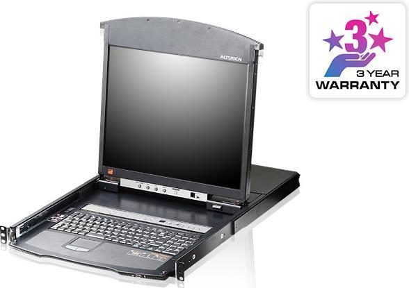 Actual product image Aten KL1516AiM ALTUSEN 19" console with KVM switch, 16-way, 43.18 cm