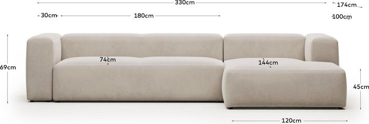 Produktbild Kave Home Blok (5-Sitzer, Ecksofa, Big Sofa)