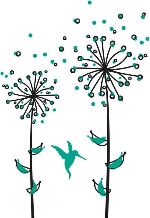 Produktbild Trenddeko Pusteblume mintgrün (120 x 180 cm)