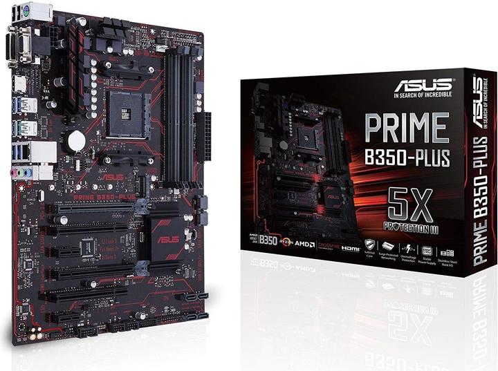 Image du produit ASUS Prime B350-Plus (AM4, AMD B350, ATX)