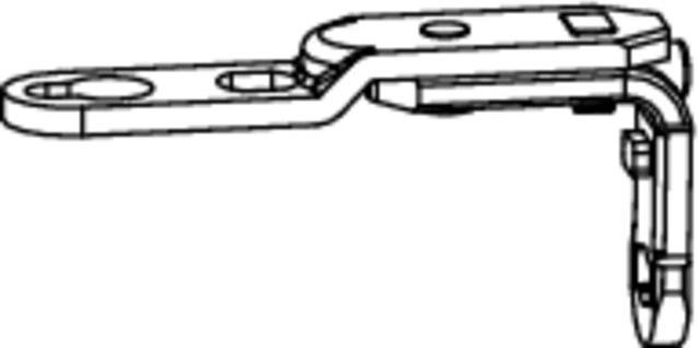 Actual product image Maco MM Swivel hinge arm AS/PVC/DTuni for swivel/tilt hinge faceplate 120 kg, silver (202271)