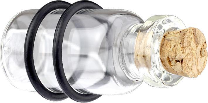 Produktbild Star Piercing Flared Plug Flasche mit Kork aus Glas (ohne Messing, Glas)