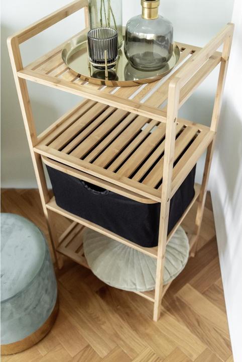 Actual product image Wenko Ecori Shelf 44 x 93.5 cm, Nature/Black (10 x 36 x 96 cm)