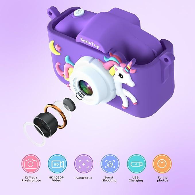 Produktbild Activity Board Spielzeug Einhorn Digitalkamera, Spielzeugkamera für Kinder, 1080P HD Kinderkamera, Mini