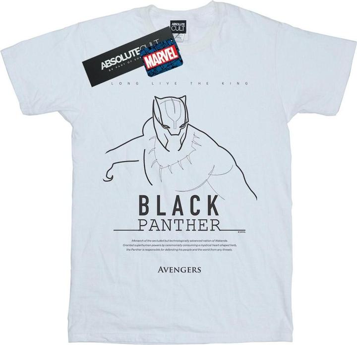 Actual product image Mens Black Panther Long Live The King T-Shirt (M)