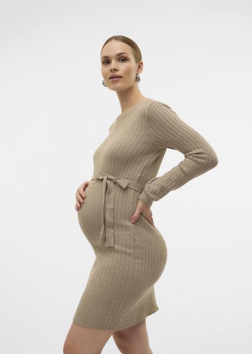 Image du produit Mamalicious Coupe normale Col rond Manches côtelées Manches ballon Robe courte Robe en tricot (L)