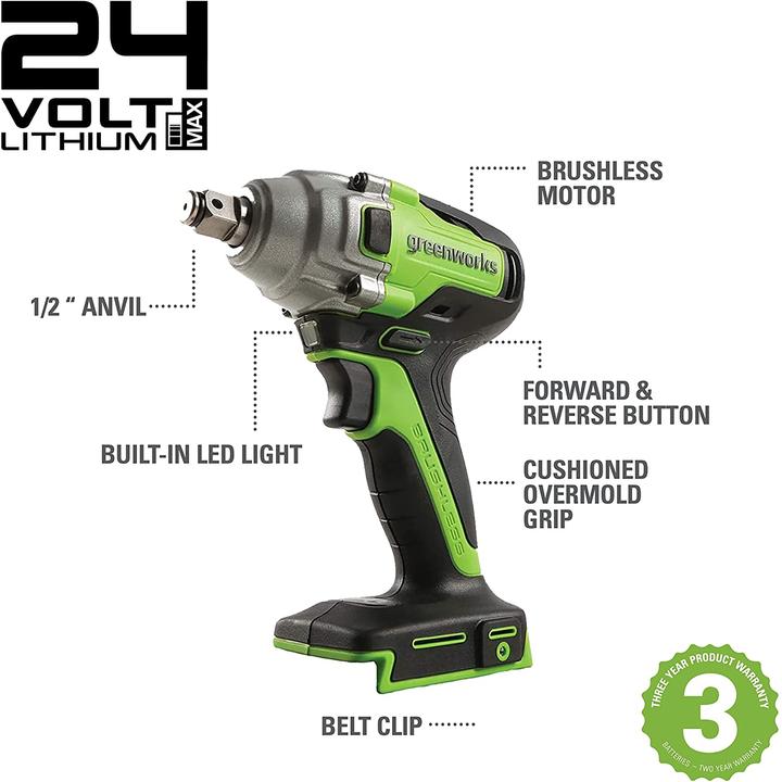 Actual product image Greenworks Battery impact wrench (incl. 4Ah battery) (Rechargeable battery operated)