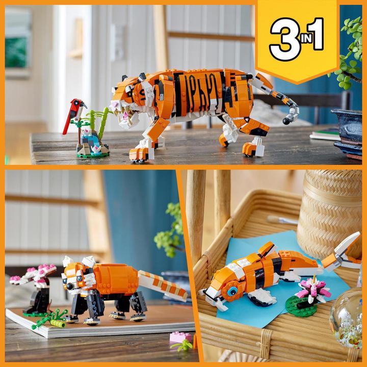 Image du produit LEGO Tigre majestueux (31129, LEGO Creator 3-in-1)