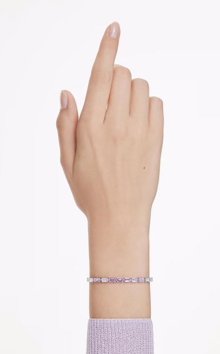 Actual product image Swarovski Matrix Armband Baguette Schliff Violett (24 cm, Swarovski Metal)