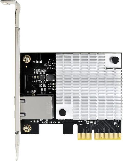 Produktbild Allnet PCIe 10G X4 10G/5G/2,5G/1GBit Single Port PCIe LAN Card - Copper RJ45 "NbaseT" ALL0138v4-1-10 (PCIe)