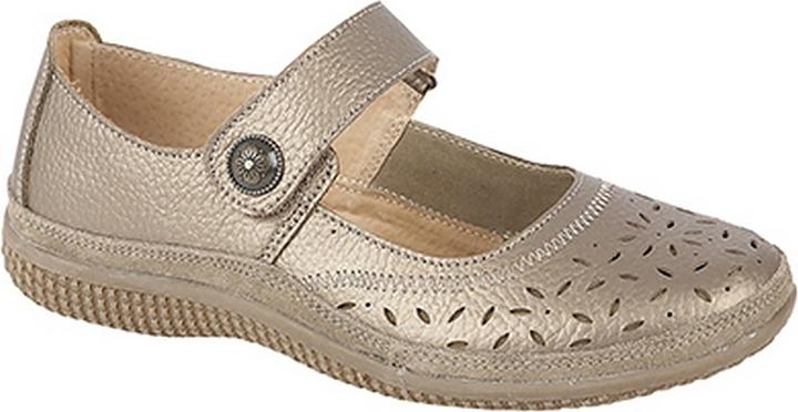 Actual product image Boulevard Summer Mary Jane Shoes With Hole Pattern And Velcro Wide Fit (39.5)