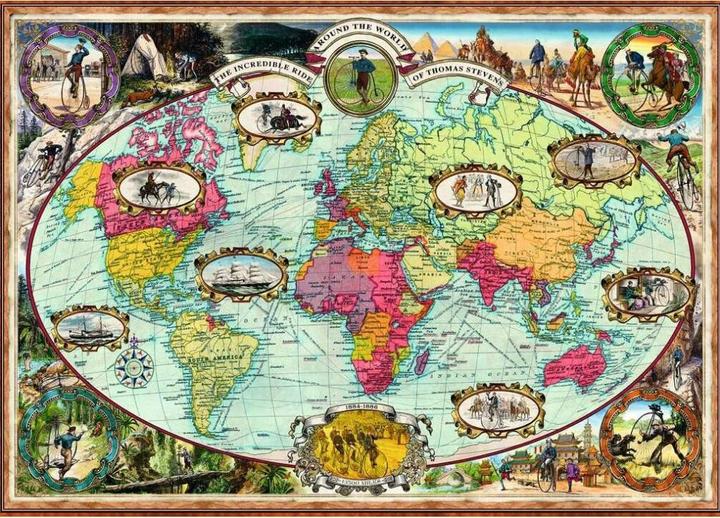 Produktbild Ravensburger Puzzle - Mit dem Fahrrad um die Welt - 1000 Teile (1000 Teile)