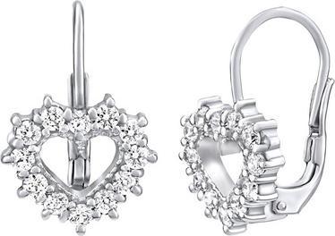 Produktbild Silvego Romantic silver earrings Hearts with zircons SILVEGO31969Z