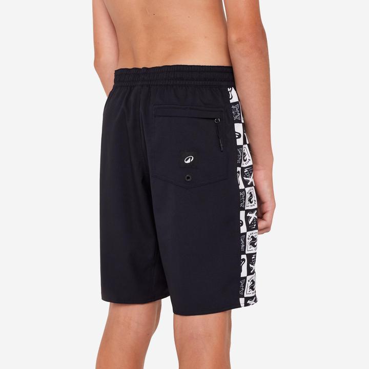 Image du produit Olaian Boardshort surf Garçon - 900 Band noir (8, 9, 10)
