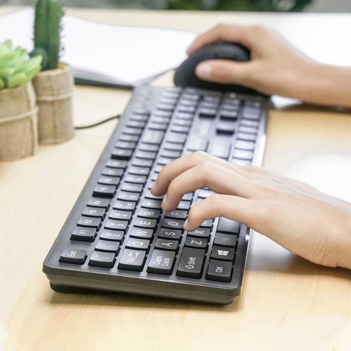 Produktbild Perixx PERIBOARD-117 P DE B PS2 Tastatur Deutsch, QWERTZ Schwarz (DE, Kabelgebunden)