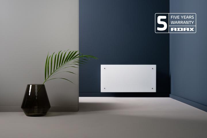 Actual product image Adax Glass heating surface Clea H 12 KWT, 1200W 230V with WiFi, white (1200 W)