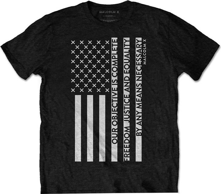 Actual product image Malcolm X Unisex Adult Freedom Flag Cotton T-Shirt (XL)