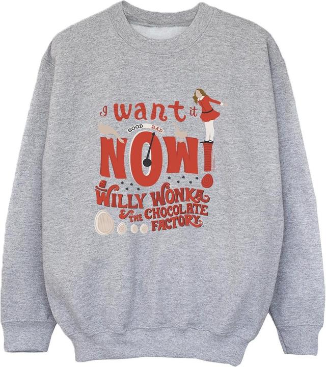 Willy Wonka & the Chocolate Factory Verruca Salt I Want It Now Sweatshirt Jungen