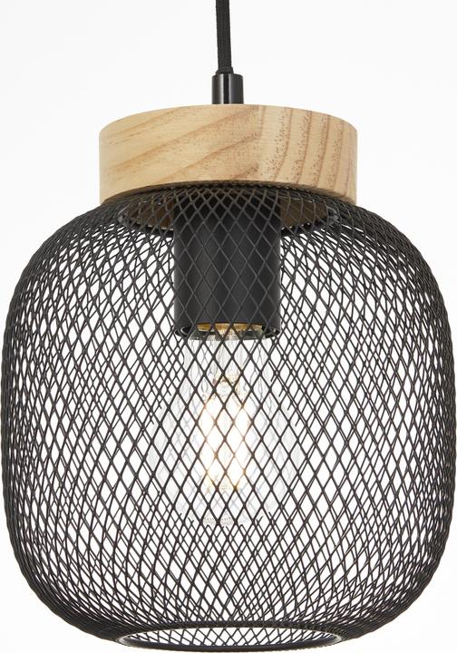 Immagine prodotto Brilliant Lampada a sospensione Beam, H 177 cm, L 68 cm, metallo/legno, nero/marrone (E27)