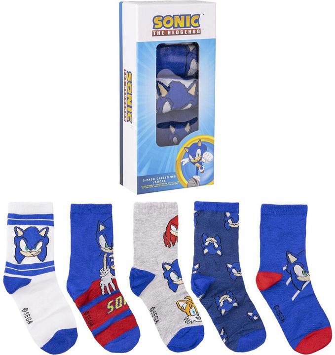 Etichetta energetica Disney Calzini confezione 5 pezzi Sonic (Confezione da 5 pezzi, 27, 30)