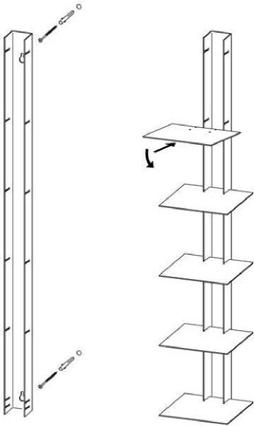 Actual product image haseform book tower (18 x 16.5 x 170 cm)