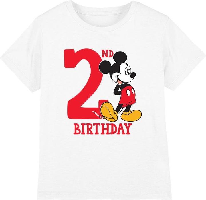 Actual product image Disney Childrens/Kids Mickey Mouse 2nd Birthday T-Shirt (140)