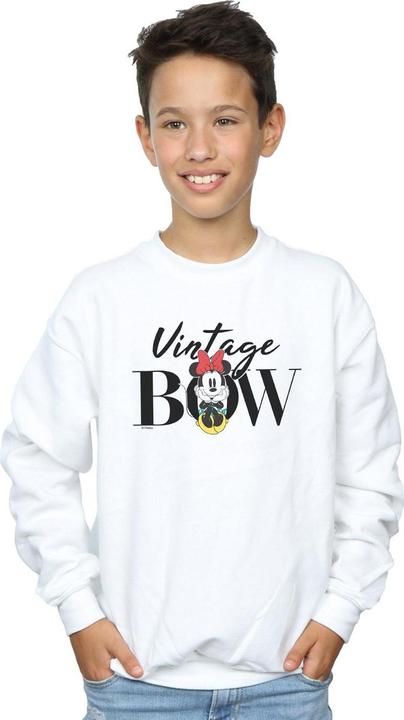 Actual product image Disney Boys Minnie Mouse Vintage Bow Sweatshirt (152, 158)