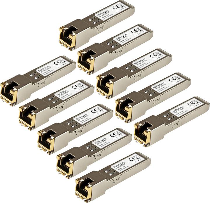 Produktbild StarTech Gigabit RJ45 Kupfer SFP Transceiver Modul - HP J8177C kompatibel 1000Base-T - Mini GBIC - 10er pack