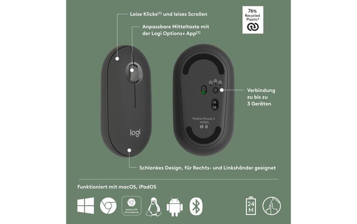 Immagine prodotto Logitech Pebble 2 M350s (Senza fili)