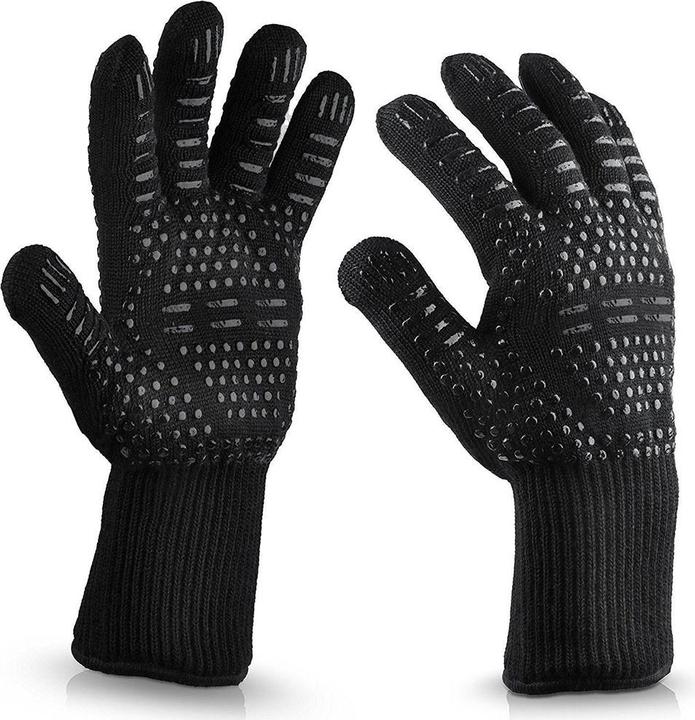 Actual product image Werkstein Heat-resistant BBQ grill gloves (Aramid fibres, heat-resistant silicone)