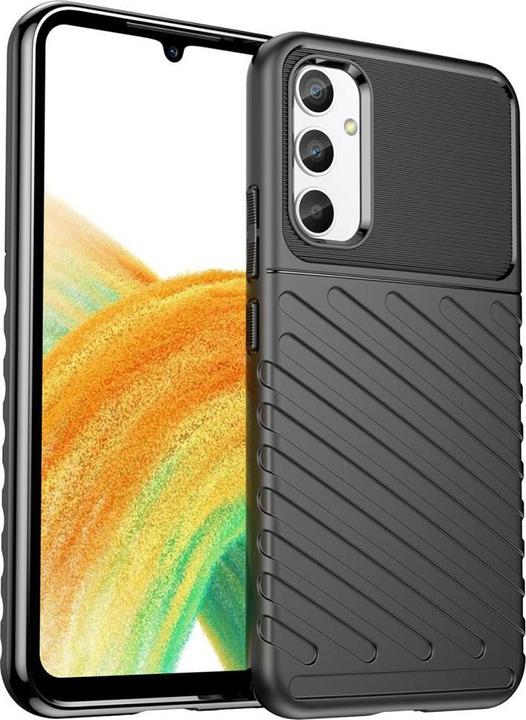 Produktbild Hurtel Thunder Case Hülle für Samsung Galaxy A34 5G Silikon Panzerhülle schwarz (Samsung Galaxy A34 5G)