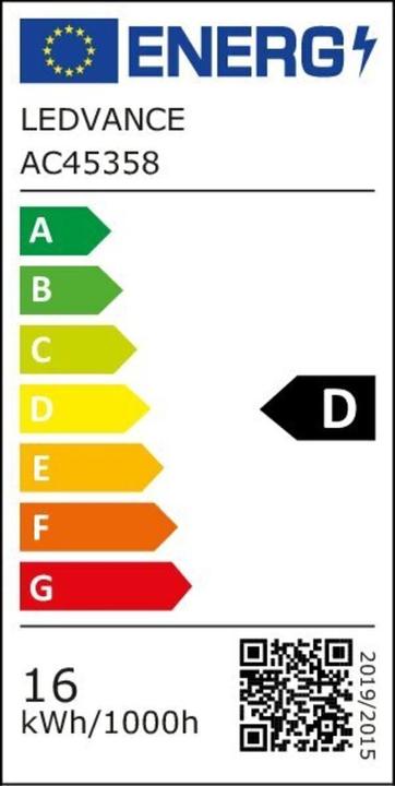Label énergétique Ledvance Tube à LED (G13, 15.60 W, 2250 lm, 1 x, D)