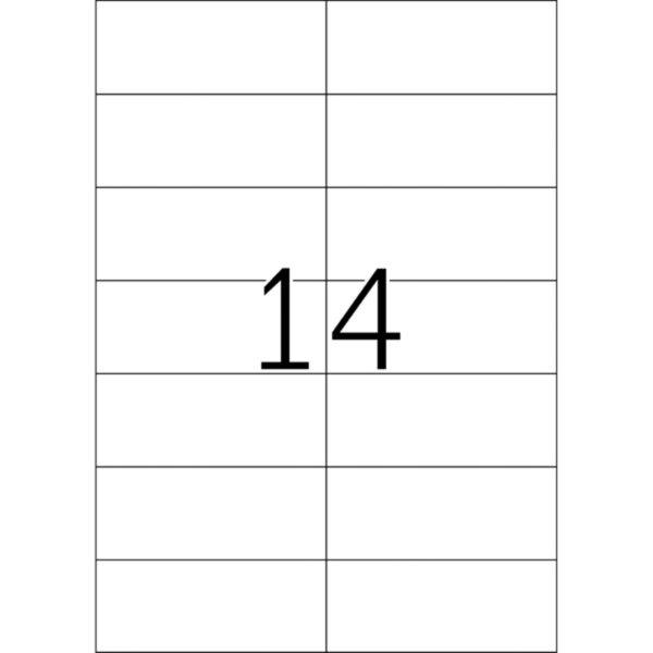 Blana Etiketten A4, 105 x 42,3mm, weiss, 500 Blatt