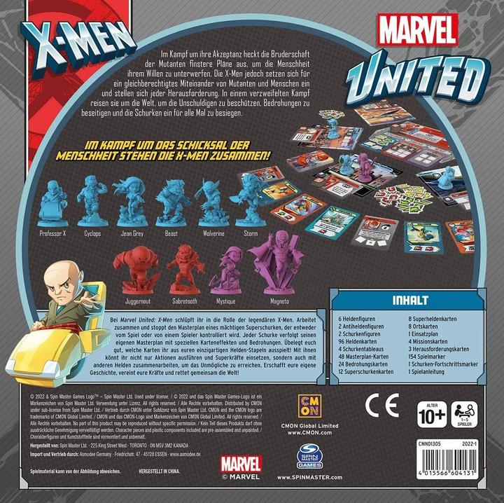 Actual product image Cmon CMND1305 - Marvel United: X-Men, board game, for 1-5 players, from 10 years (DE edition) (German)