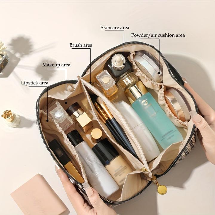 Produktbild Only-Bags.Store Reise-Makeup-Tasche mit mehreren Fächern, tragbare und geräumige Kosmetische Aufbewahrungstasche